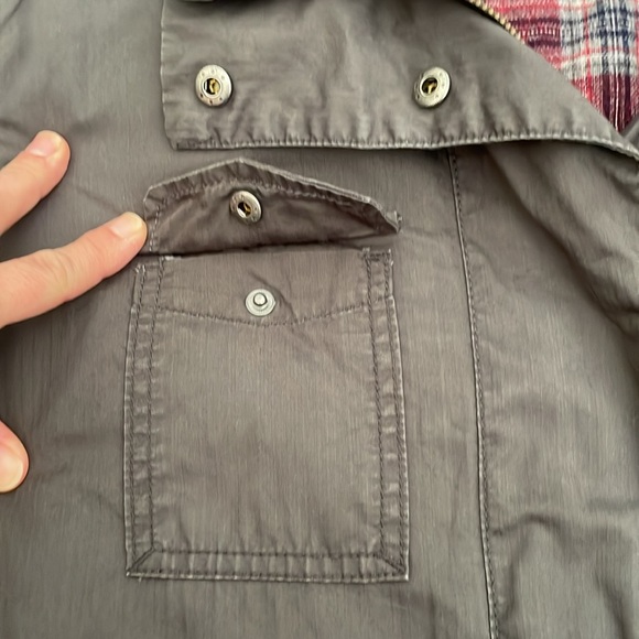 Horny Toad Flannel Lined Utility Jacket Coat Women’s Large Organic Cotton - Picture 6 of 16